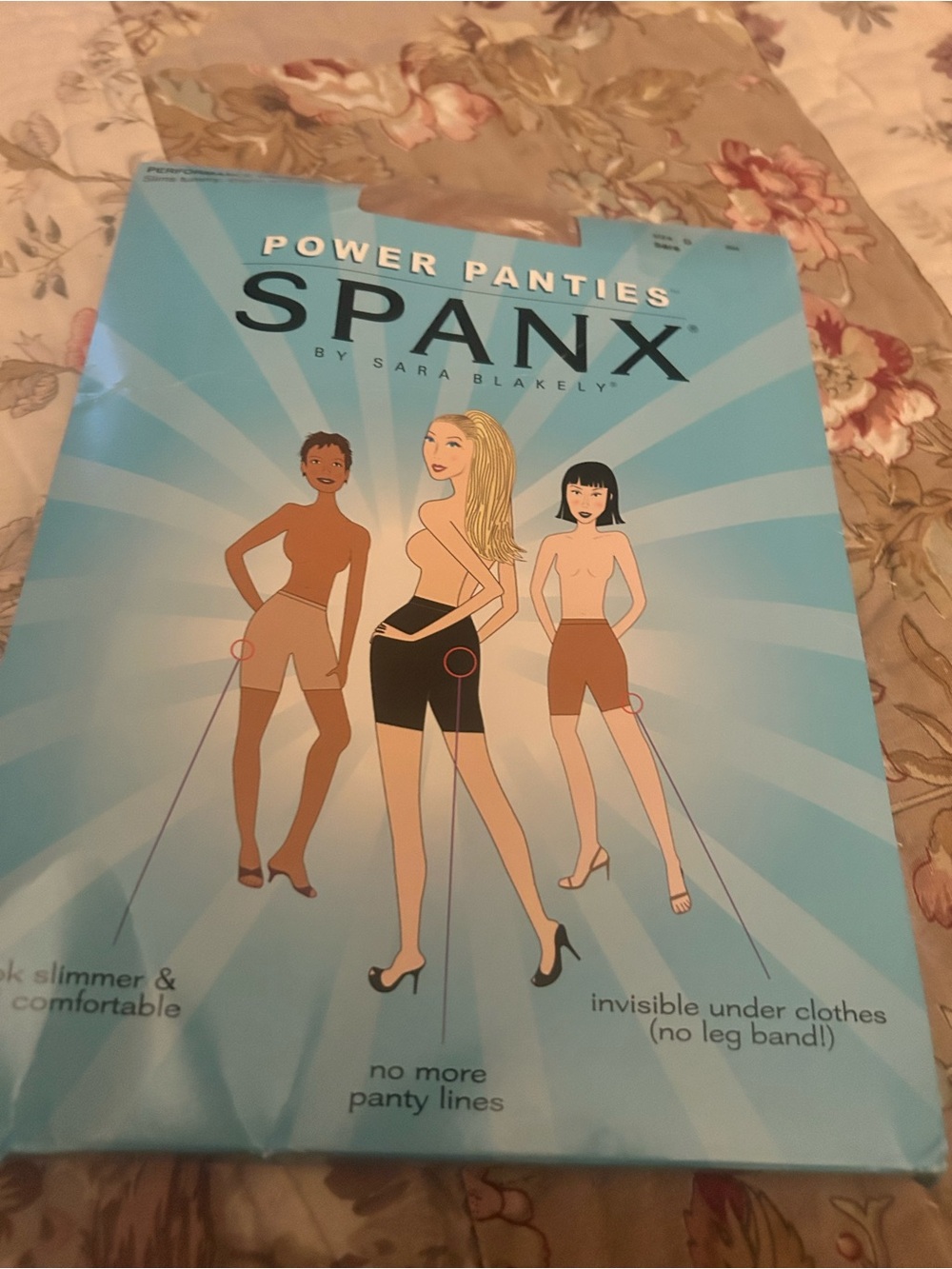 SPANX Power Panties Packaging - Light Blue